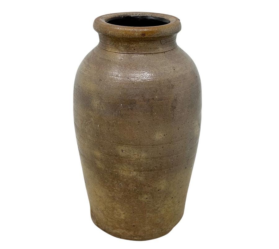 Antique Clay Crock Vessel