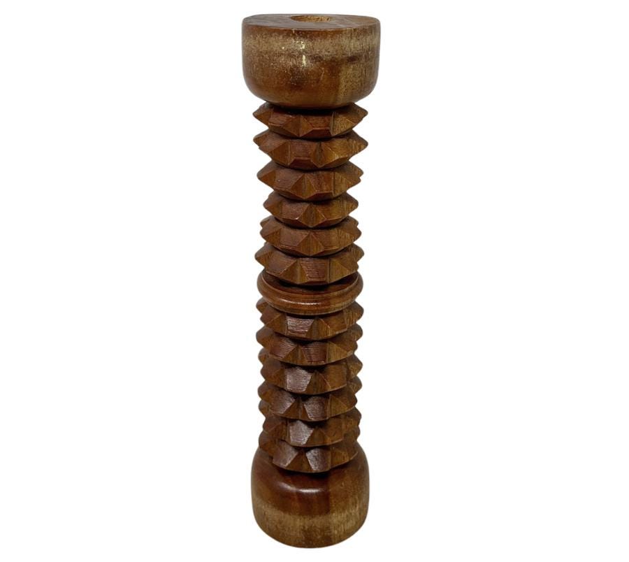 Carved Wooden Vessel