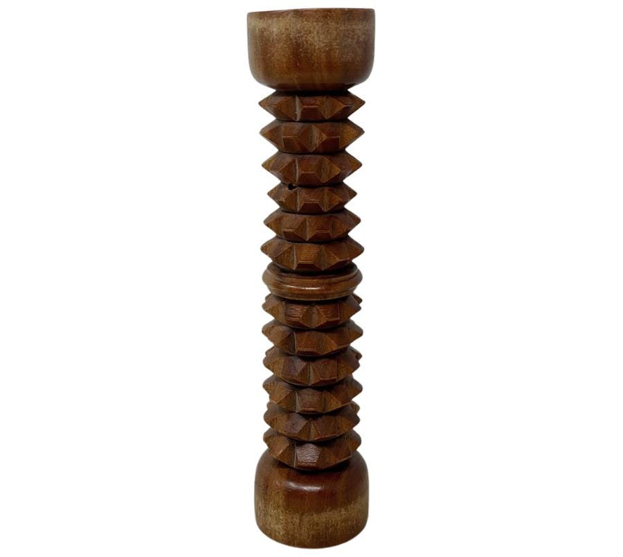 Carved Wooden Vessel