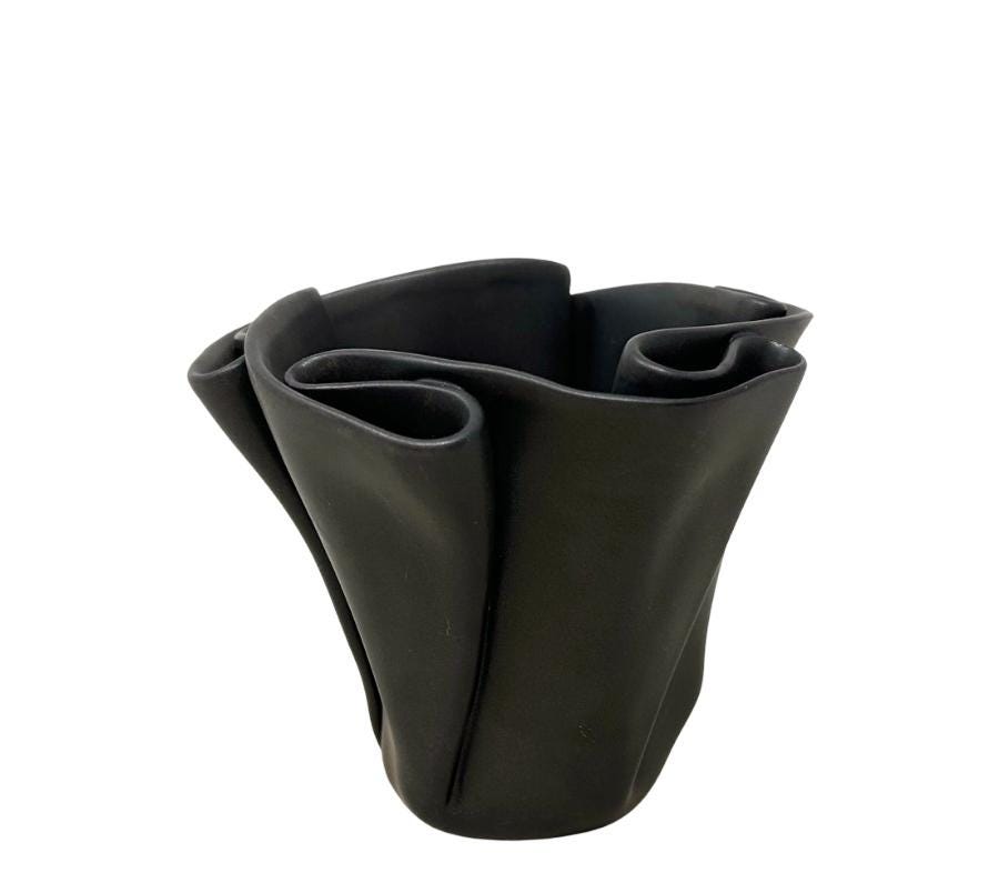 2013 Hilborn Ruffled Ceramic Vase