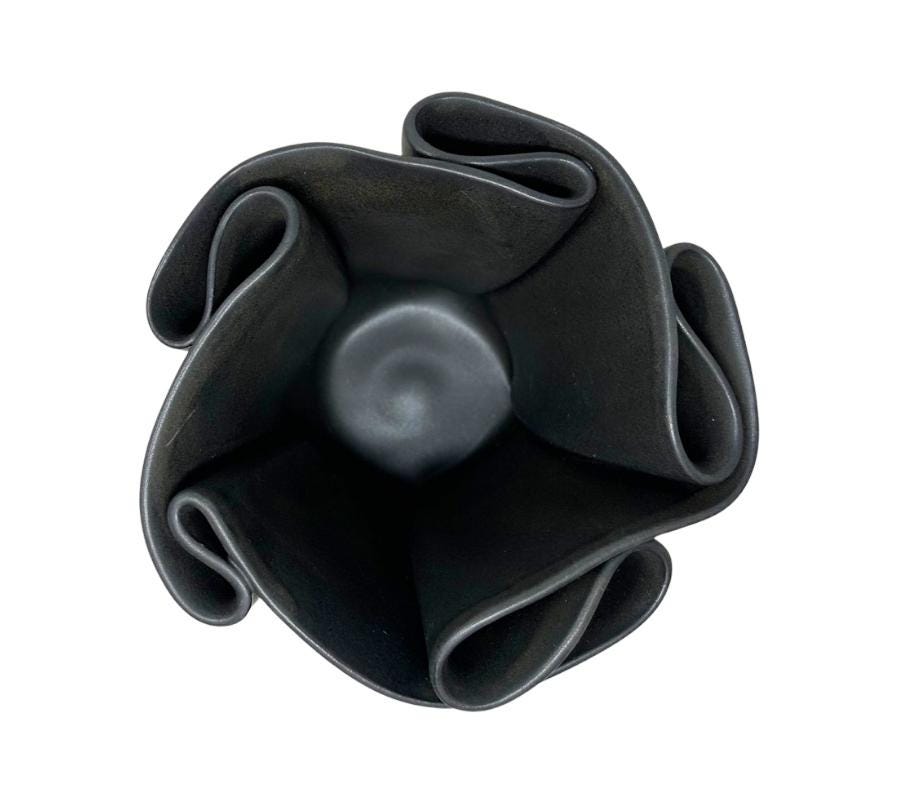 2013 Hilborn Ruffled Ceramic Vase