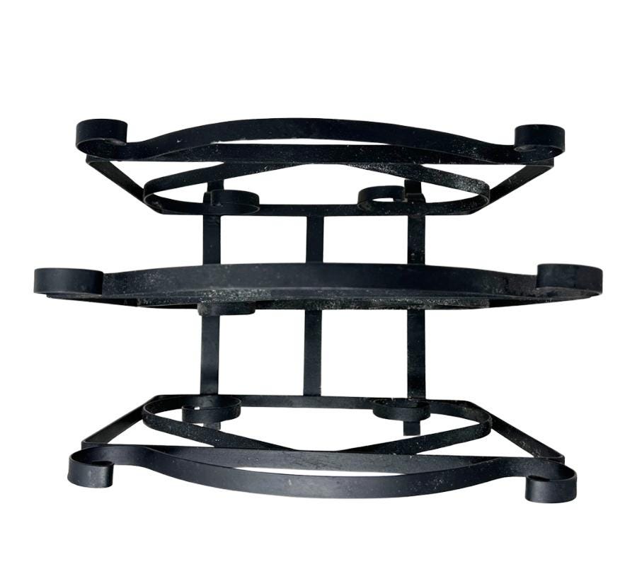 Vintage Spanish Revival Metal Magazine Rack