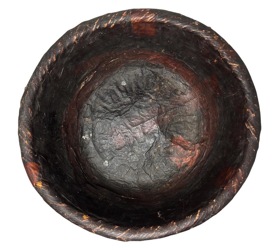 Vintage Primitive Papier-Mache Basket