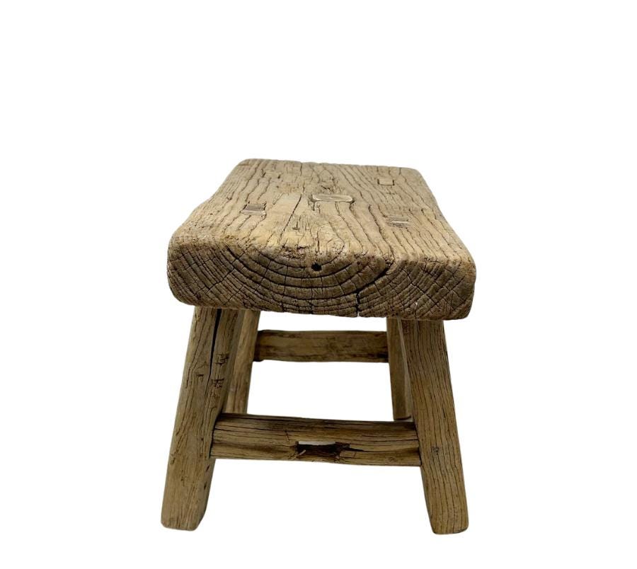 Vintage Primitive Wooden Stool