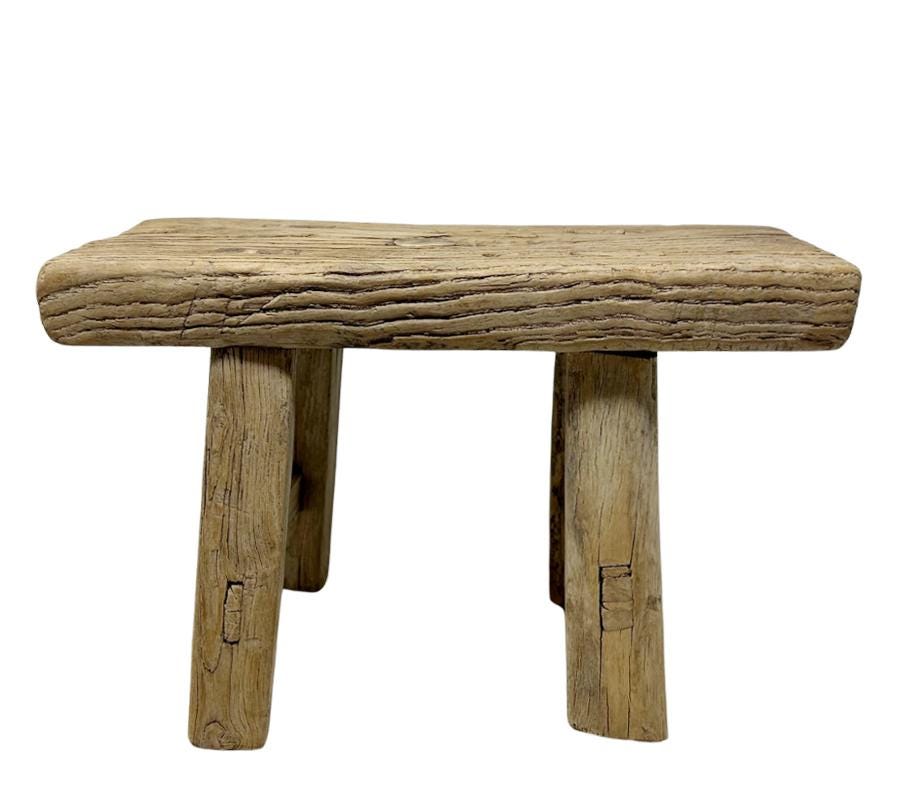 Vintage Primitive Wooden Stool