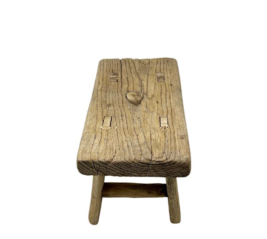 Vintage Primitive Wooden Stool
