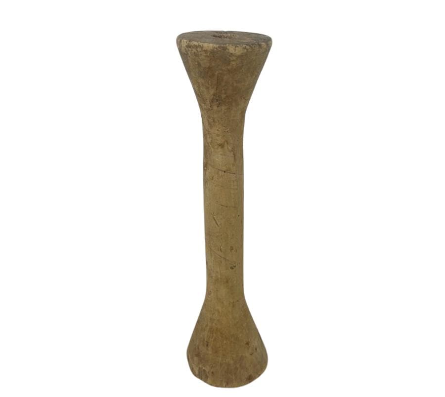 Antique Primitive Spool Vessel
