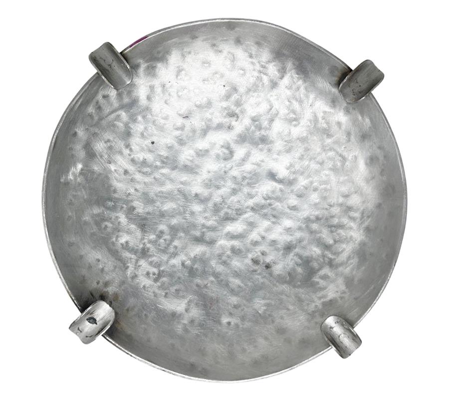 Vintage Pedestal Metal Catchall Dish