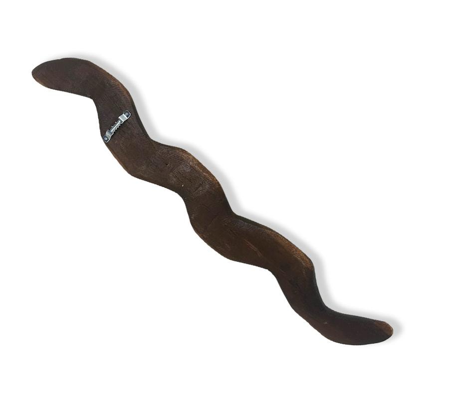Vintage Hand Carved Wooden Snake Wall Hanging
