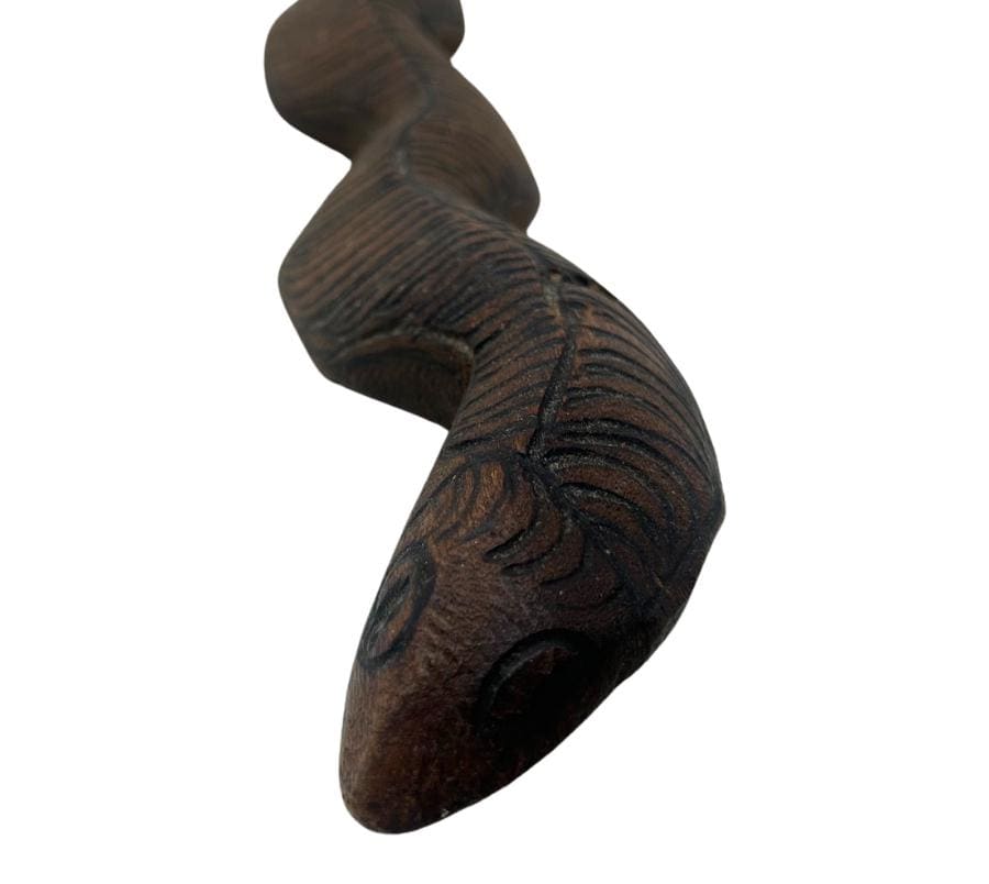 Vintage Hand Carved Wooden Snake Wall Hanging