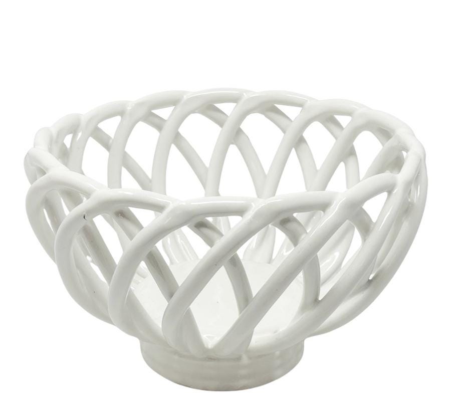 Vintage Ceramic Lattice Bowl