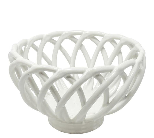Vintage Ceramic Lattice Bowl