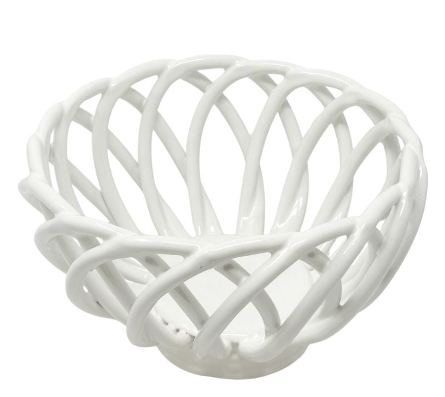 Vintage Ceramic Lattice Bowl