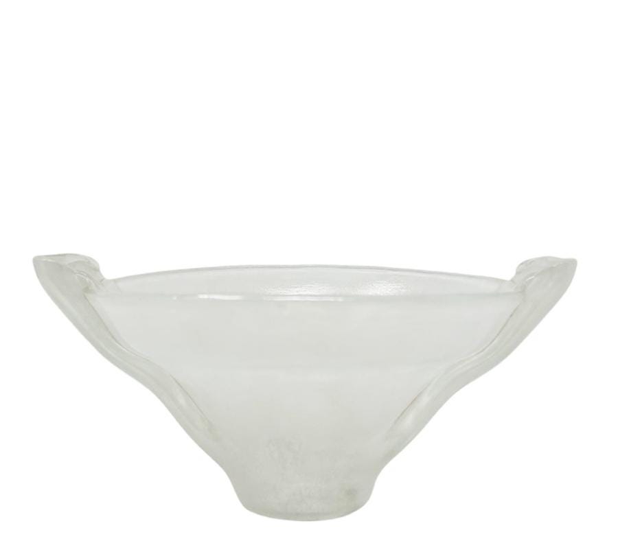 Vintage Art Glass Handled Bowl