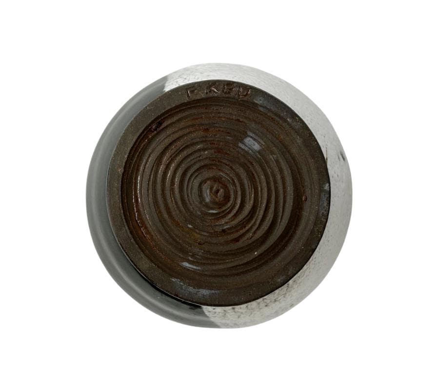 Vintage Studio Pottery Black & White Pot
