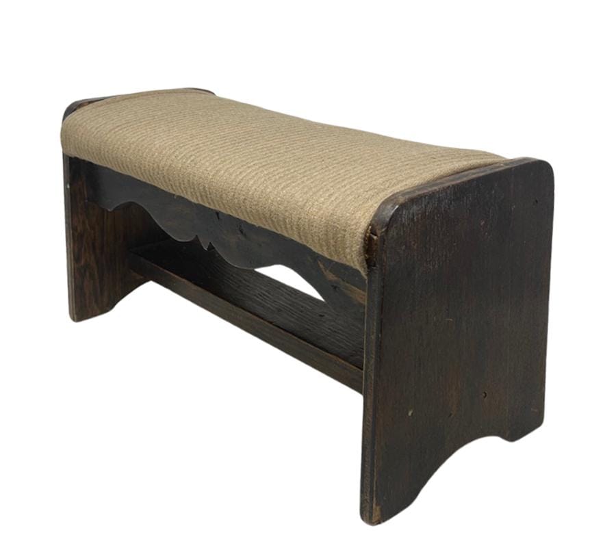 Vintage Scalloped Wooden Foot Stool