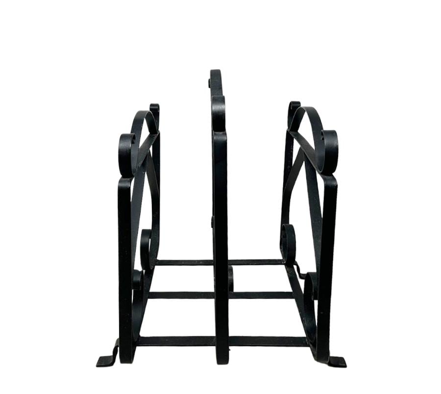Vintage Spanish Revival Metal Magazine Rack