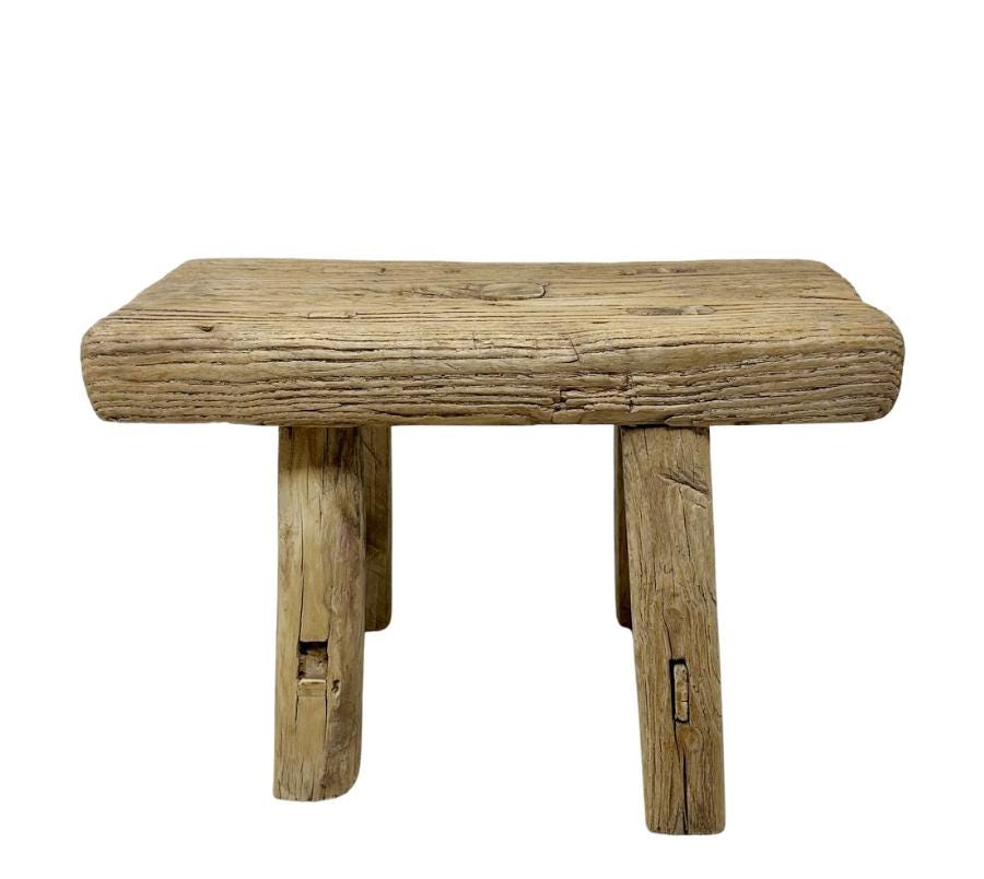 Vintage Primitive Wooden Stool