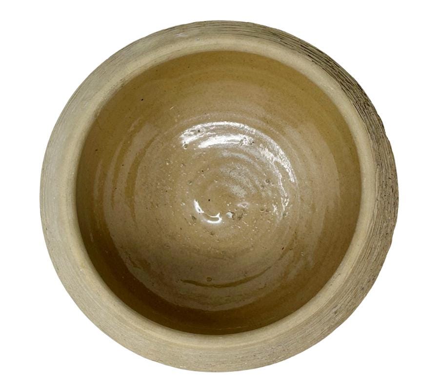 Vintage Carved Clay Bowl