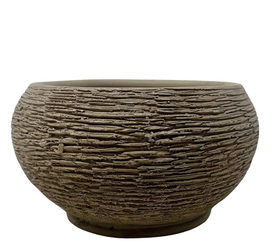 Vintage Carved Clay Bowl