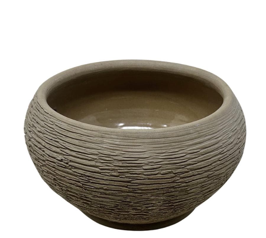 Vintage Carved Clay Bowl