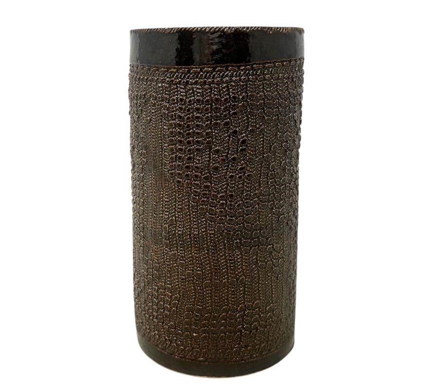 Vintage Textured Studio Ceramic Vase
