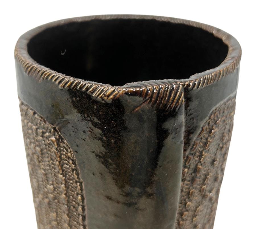 Vintage Textured Studio Ceramic Vase