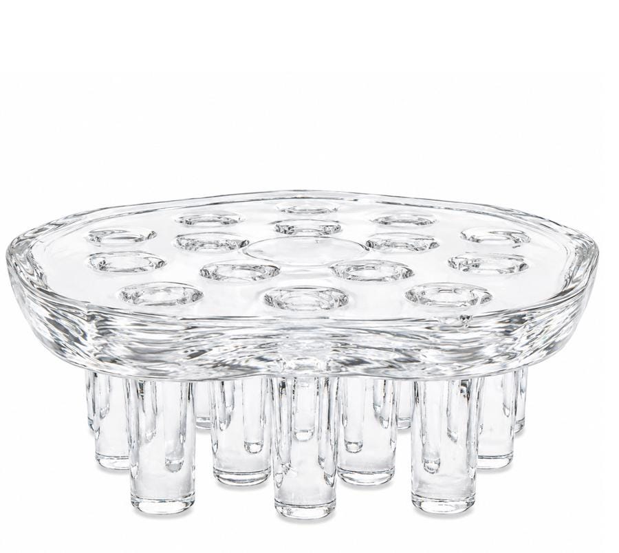 Vintage 1970’s German Glass Footed Riser