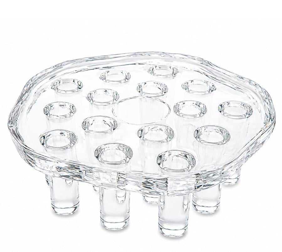 Vintage 1970’s German Glass Footed Riser