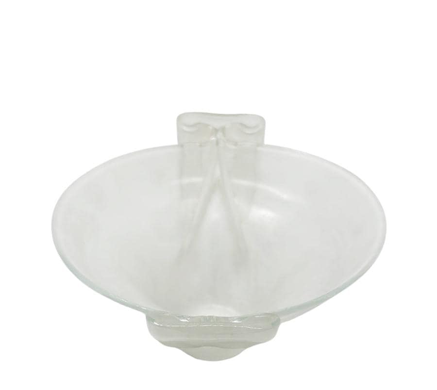 Vintage Art Glass Handled Bowl