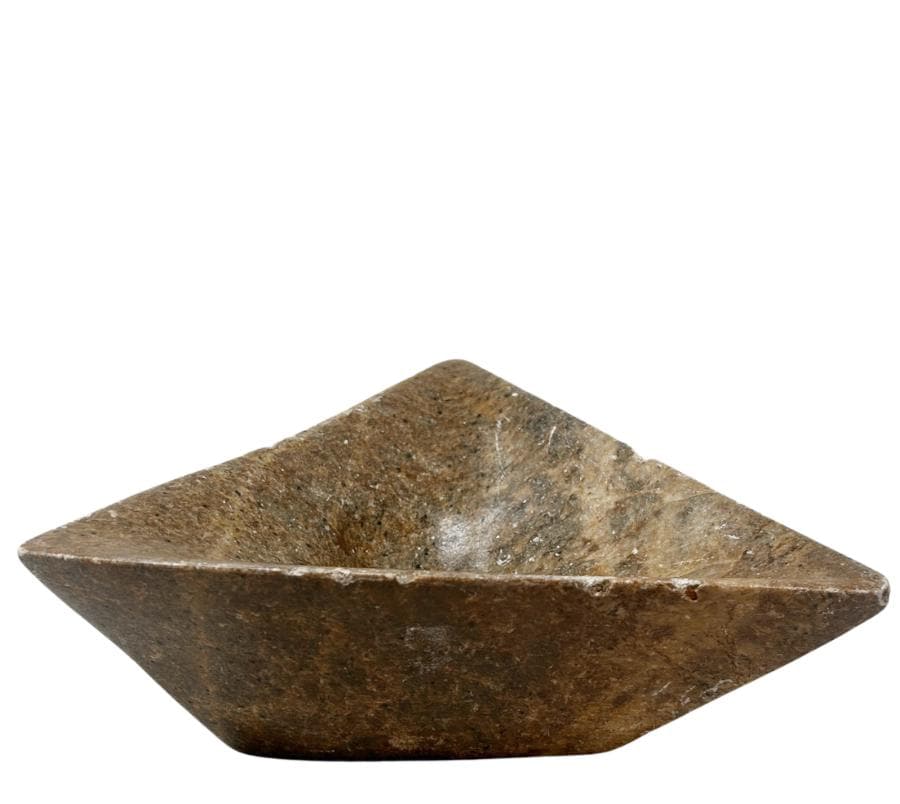 Six Nations Carved Triangular Bowl