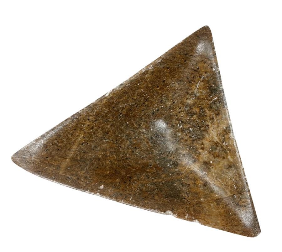 Six Nations Carved Triangular Bowl
