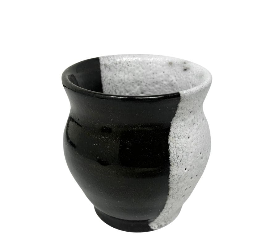 Vintage Studio Pottery Black & White Pot
