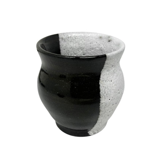 Vintage Studio Pottery Black & White Pot