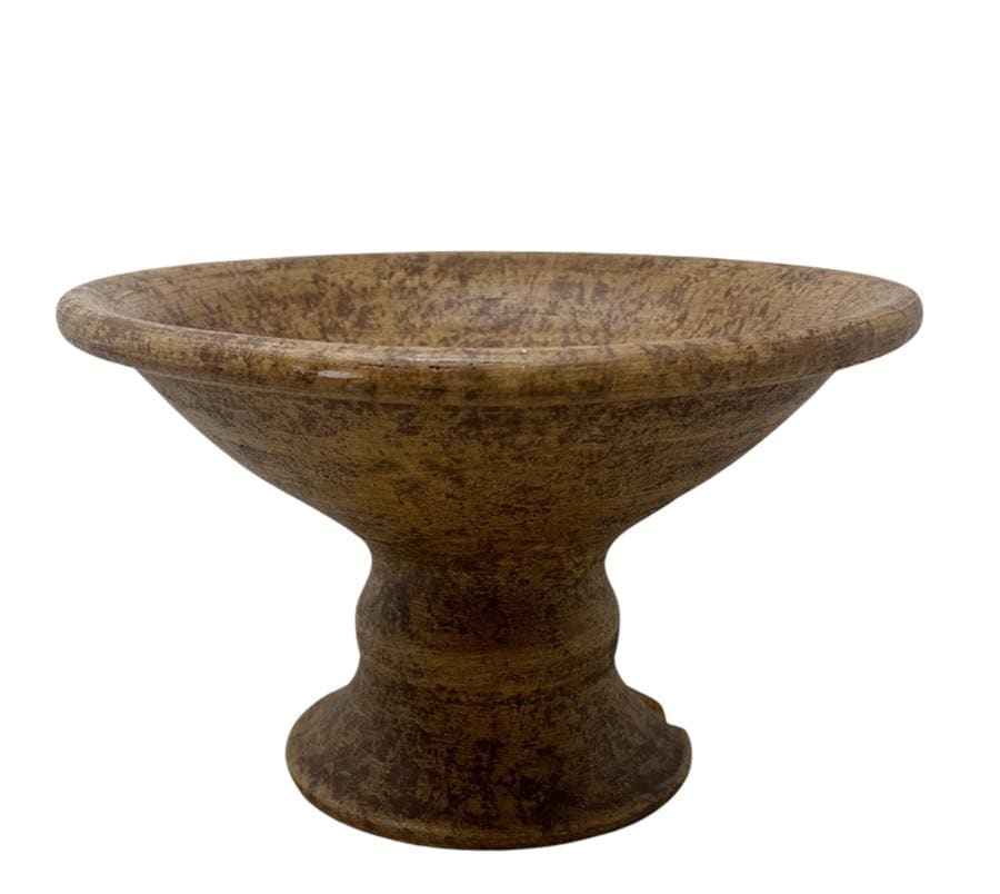Vintage Mexican Clay Pedestal Bowl