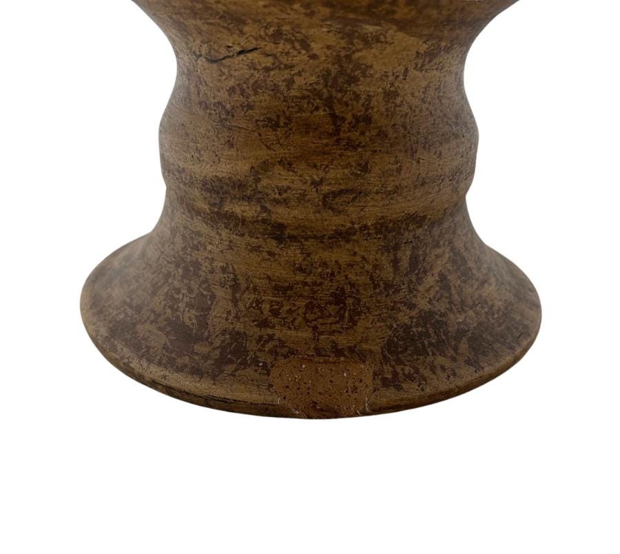 Vintage Mexican Clay Pedestal Bowl