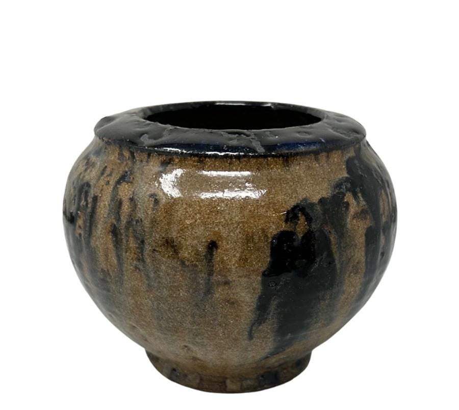 Vintage Glazed Clay Pot