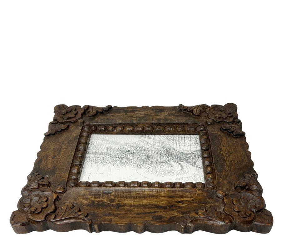 Framed Picasso Nude Print in Wood Frame