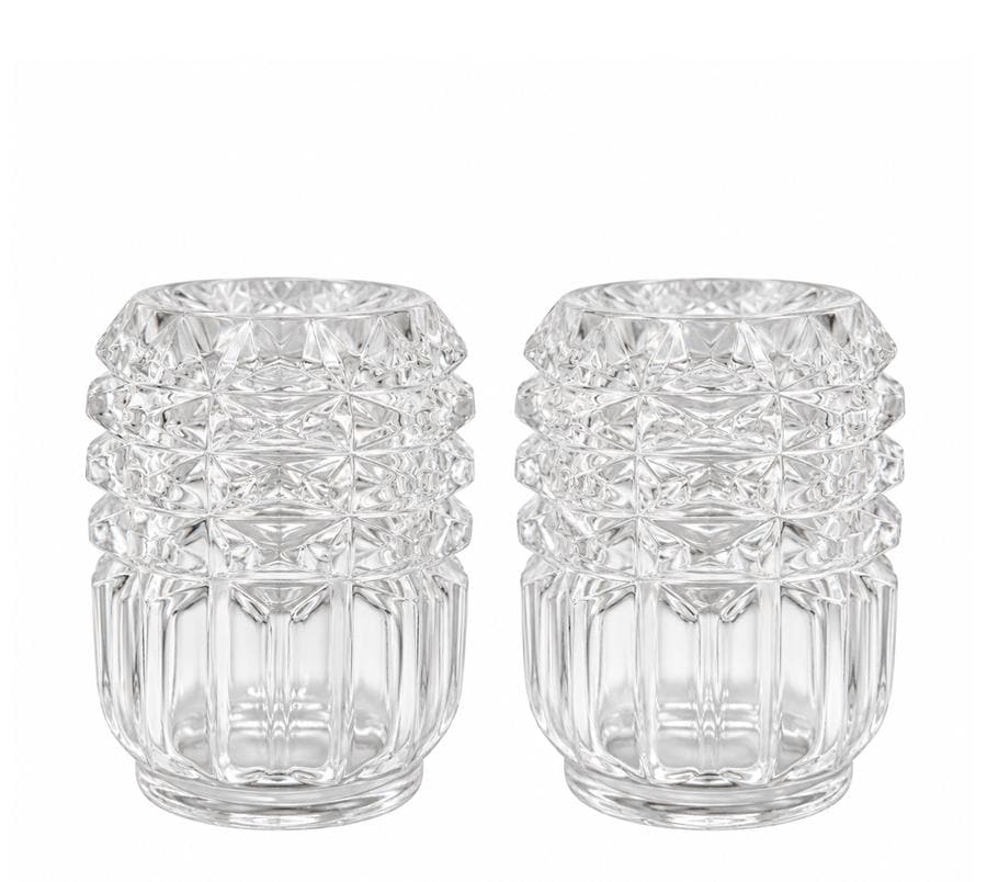 Vintage Pressed Glass Candle Holders