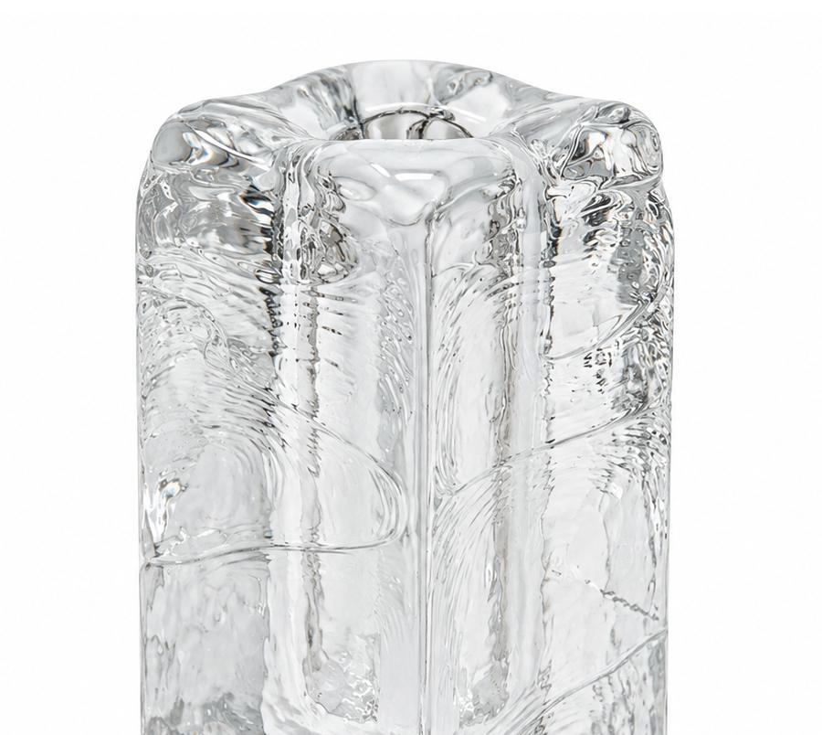 Vintage Textured Ice Glass Bud Vase
