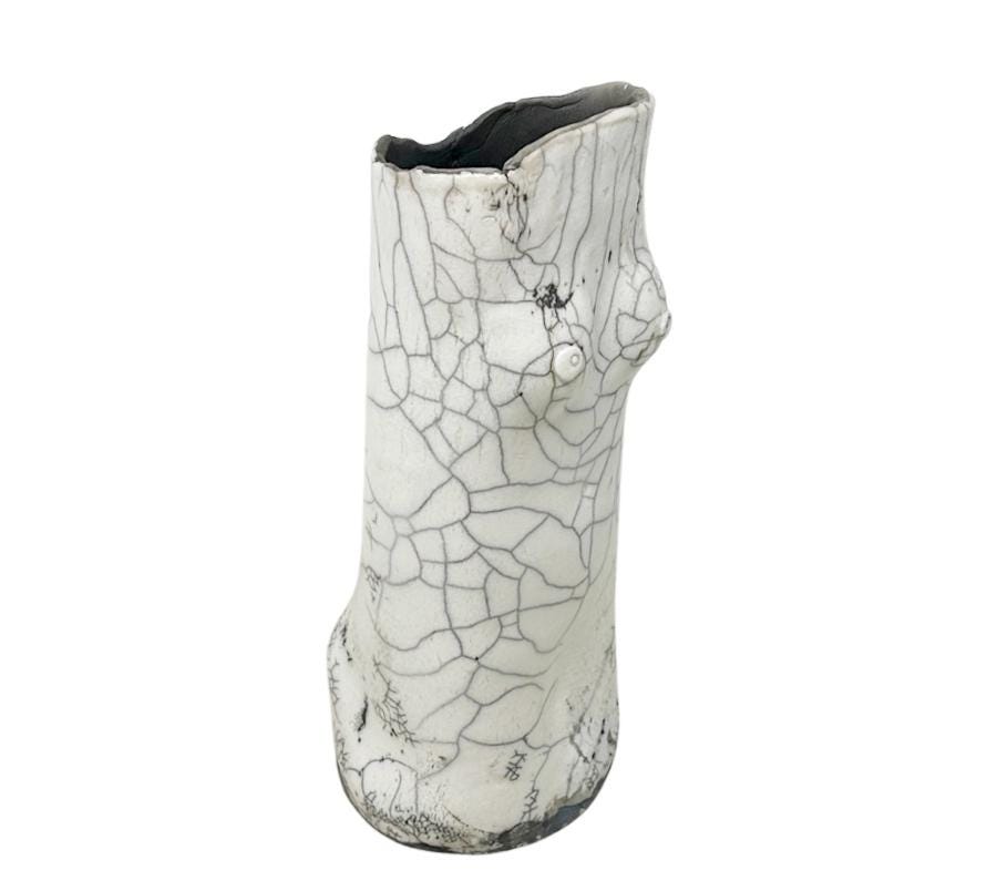 Nude Studio Pottery Raku Vessel