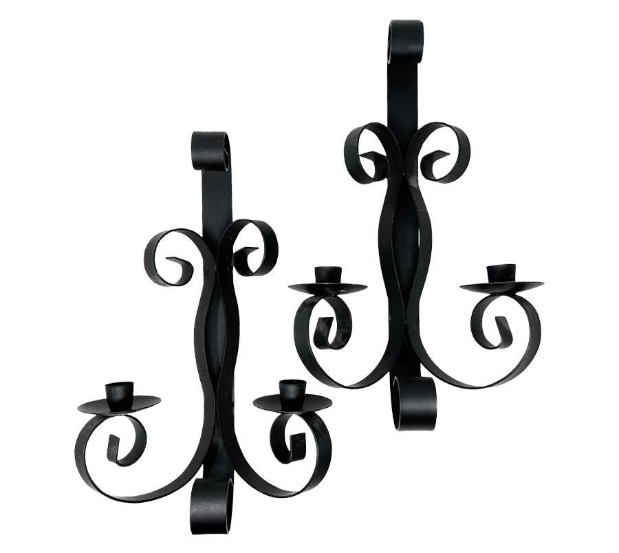 Pair of Vintage Spanish Revival Candle Sconces