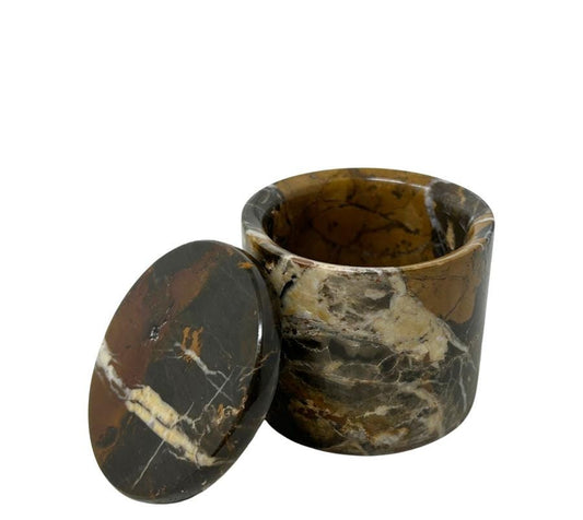 Vintage Marble Lidded Pill Box
