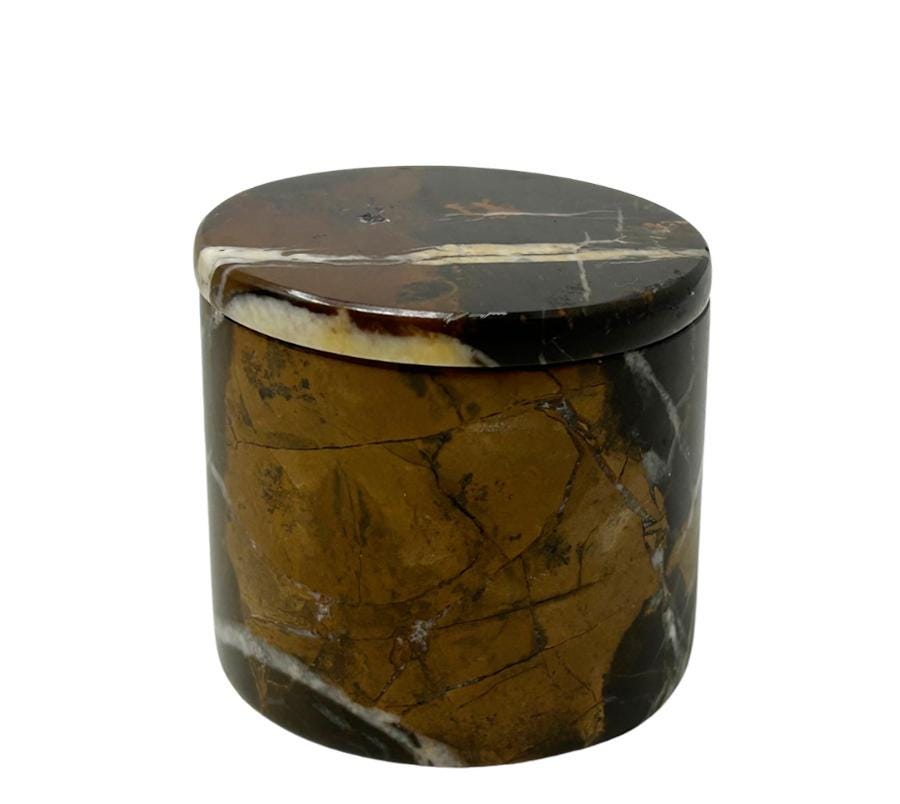 Vintage Marble Lidded Pill Box
