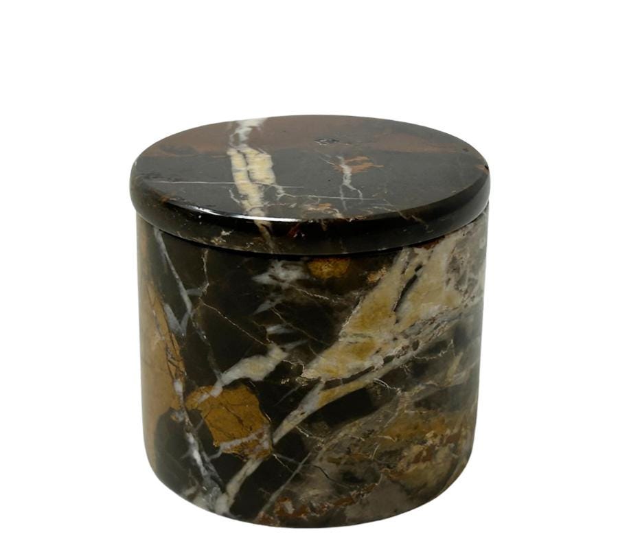 Vintage Marble Lidded Pill Box
