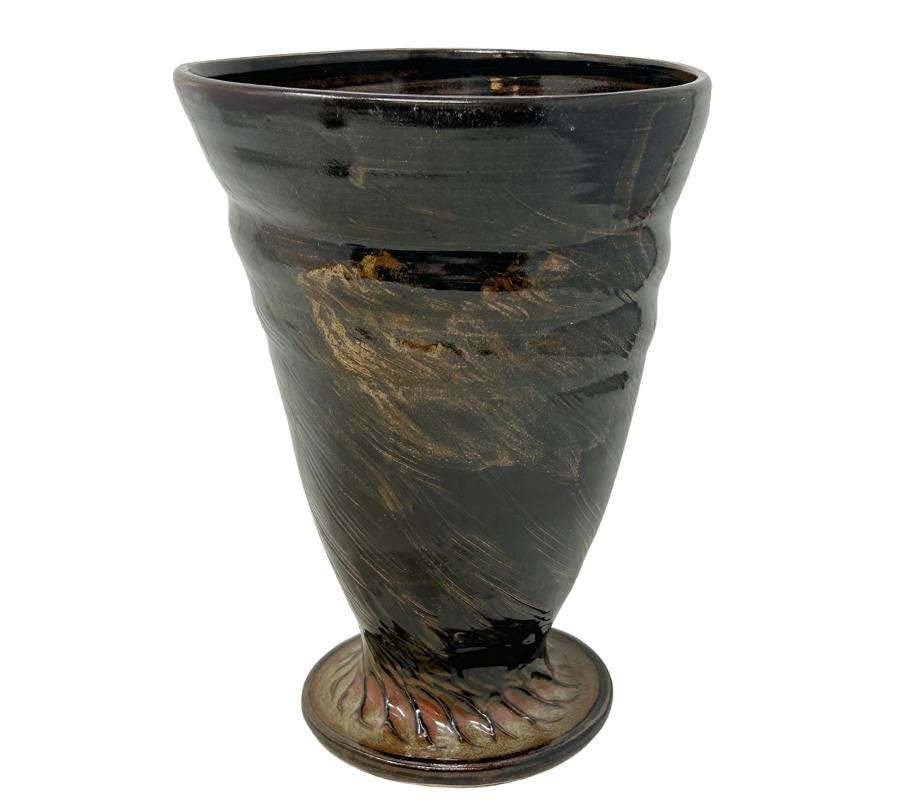 Vintage Glazed Studio Pottery Vessel