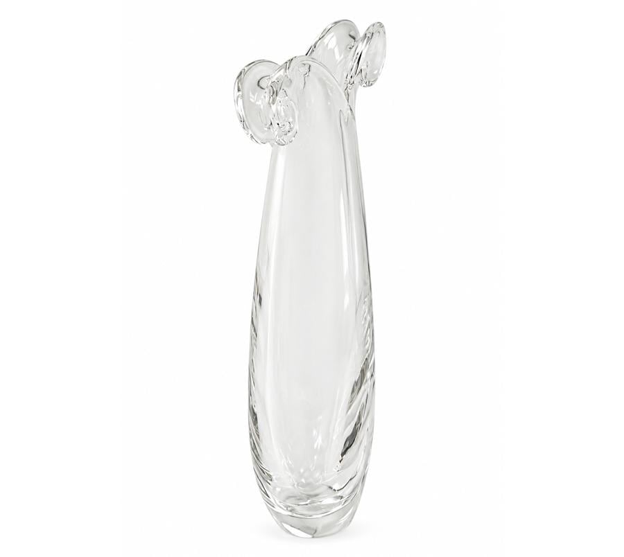 Vintage Double Scroll Art Glass Vase