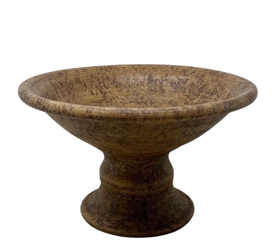 Vintage Mexican Clay Pedestal Bowl