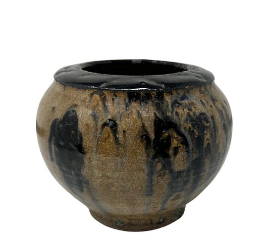 Vintage Glazed Clay Pot