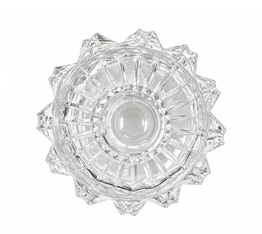 Vintage Pressed Glass Candle Holders